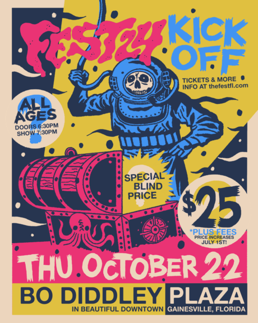 Show flyer for the Thursday night kickoff show before FEST 24. Details via link.